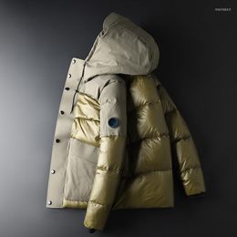 Men's Down Hooded White Duck Jacket Male Feather Parka Autumn Winter Warm Coat Outwear Overcoats Mens
