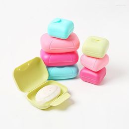 Soap Dishes Portable Plastic Travel Box Handmade Container With Lock Cover Waterproof Leakproof Home Bathroom Accessories