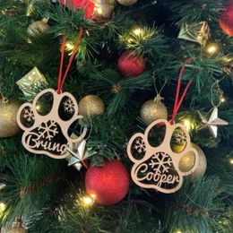 Christmas Decorations Personalized Bauble Gift Tags Custom Dog Ornament Wooden Ball With Name