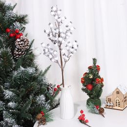 Decorative Flowers Wedding Office Branches Decoration Winter Berry Artificial Plant Christmas Decor Fake