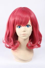 Fashion new Anime cosplay Short crimp Powdered adduction wig