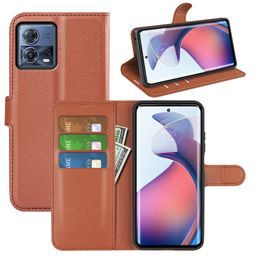 Leather Phone Cases For MOTO S30 X30 G62 G42 G52 G22 G32 G Stylus Power Edge 30 20 Pro Lychee Litchi Wallet Case with Card Slots