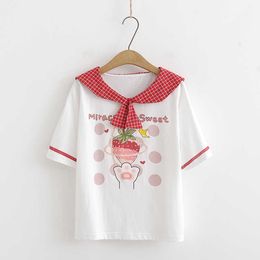 Gilrs Studenti Magliette Bambini Manica corta Frutta Bella Top Tees Nuovo arrivo Materiale confortevole Meshable