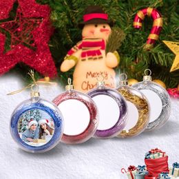 Christmas Ball Ornaments Sublimation Ball Heat Transfer Printing DIY Gifts For Party Home Decorations FY3994 b1022