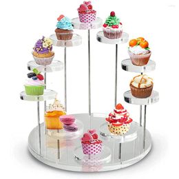 Bakeware Tools 3/12 Tray Cupcake Stand Acrylic Display For Jewelry/Cupcake Dessert Rack Wedding Birthday Party Suitable Small Items