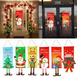 Christmas Decorations Merry Porch Door Banner Hanging Ornament Decoration For Home Xmas Navidad 2022 Happy Year 2023