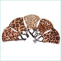 Designer Masks Leopard Print Face Mask Protective Breathable Respirator Washable Reusable Mascarilla Good Looking Personality Unisex Dhaln