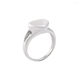 Chains IJZ9016 Stainless Steel Cremation Keepsake Heart Ring For Tobacco Grey Box Memorial Souvenir Women Jewellery