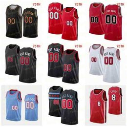 Custom Printed 75th City Basketball Jerseys Zach LaVine 8 Nikola 9 Vucevic Demar 11 DeRozan Lonzo 2 Ball 12 Ayo Dosunmu Alex 6 Caruso