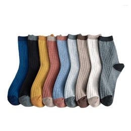 Men's Socks Men's Stockings Middle Tube Color Matching Cotton Trend Korean College Style Sports