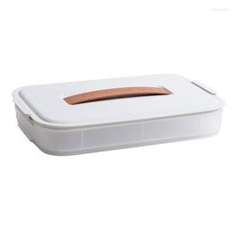 Storage Bottles Household Portable Dumpling Box With Lid Refrigerator Stackable Fresh-Keeping Boxs Plastic Food Fruit