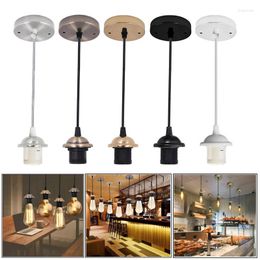 Lamp Holders AC 220V Vintage Edison Base E27 Screw Ceiling Rose Light Pendant Holder Socket For Retro Incandescent