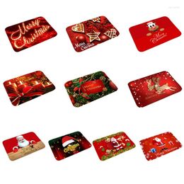 Carpets T3EC Christmas Door Mat Santa Claus Bathroom Area Rug Entrance Floor Carpet Decor