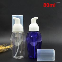 Vorratsflaschen 60 x 80 ml Kunststoff blau durchsichtige Schaumpumpe nachfüllbar tragbarer PET-Reiseschäumer 2,7 Unzen Großhandel