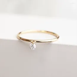 Cluster Rings Real 14K Gold Filled Zircon Dainty Knuckle Boho Jewellery Ring For Women Hypoallergenic Tarnish Resistant