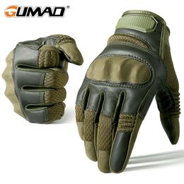 Sports Gloves Touch Screen PU Leather Tactical Army Military Combat Airsoft Hiking Cycling Climbing Shooting Full Finger Mittens Men 221021