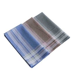 1 Set Men Cotton Handkerchief Square Satin Classic Vintage Pocket Towel For Wedding Party Old Man Wipes Sweat Towels J220816