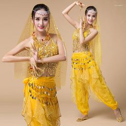 Stage Wear 4pcs Sets Woman Egypt Performance Belly Dance Costume Triba Gypsy Bellydance Costumes For Women Dancing Set