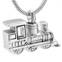 Chains IJD10001 Stainless Steel Train Cremation Pendant For Ashes Urn Keepsake Memorial Necklace Men's Kids Jewellery
