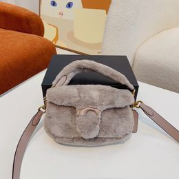 Evening Bags Woman Designer Bags Rabbit Soft Clouds Shoulder Bag Fashion Handbags Wallets Hasp Winter Small Crossbody Top