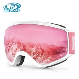 Ski Goggles Findway Aldult Goggs Anti Fog UV Protection Snow OTG Design Over Helmet Compatib ing Snowboarding for Youth L221022