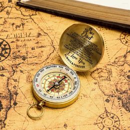 Outdoor Gadgets To My Dad Customised Engrave Compass Multi-Function With Luminous Pocket Watch Type Pure Flip