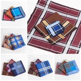 3Pcs Multicolor Plaid Stripe Men Pocket Square Business Breast Towel Pocket Hanky Handkerchief 4343Cm Men cotton Hankerchiefs J220816