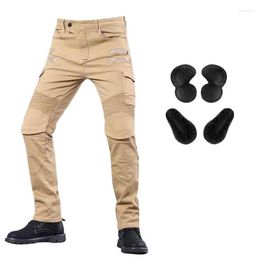 Motorcycle Apparel Autumn Winter Spring Men's Khaki Outdoor Traveling Jeans Stretch Racing Road Motocross Equipment Pants