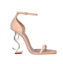 Designer Sandals OPYUM High Heels Women Open Toe Stiletto Heel Classic Metal Letters Sandal Fashion Stylist Shoes With Box Dust Bag 35-43