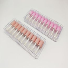 1000pcs/lot 10pcs in box 4ml Empty Lip Gloss Tube Lip Balm Container Mini Refillable Bottle nail polish bottles Vial Sample tube