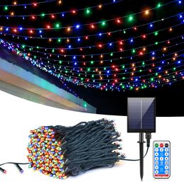 Outdoor Solar String Fairy Light 100m 1000 LED Waterproof Garland Duże lampka słoneczna Szybkie ładunek do świątecznego dekoracji ogrodu