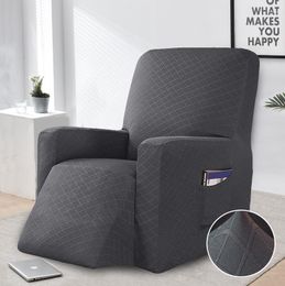 Chair Covers Jacquard Stretch Recliner Cover Armchair Furniture Protector Couch For Living Room Slipcover With Side Pocket