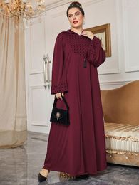 Plus Size Dresses TOLEEN Women Maxi Dress 2022 Spring Autumn Casual Chic Elegant Long Sleeve Abaya Turkey African Party Evening Clothing