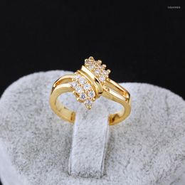 Cluster Rings 14K Gold Diamond Charm Lady For Women Bohemia Engagement Irregular Aros Mujer Oreja 14 K Jewellery