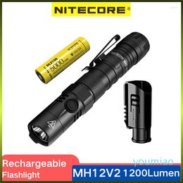 Flashlights Torches Original Dual Fuel Multiuse Tactical 1200Lumens USB-C Rechargeable Include 5000mAh NL2150