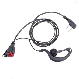 Walkie Talkie 5PCSBaofeng Earphone Uv-5r Earpiece Pwith Led Ear Hook Headphone K Port Ham Radio Microphone Headset Uv 5r 888s