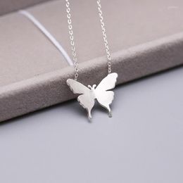 Choker 2022 Trendy Charm Silver Colour Butterfly Necklaces For Women Simple Long Statement Girls Party Gift Colar