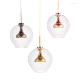 Pendant Lamps Glass Led Chandelier Creative Warm Bedroom Study Coffee Shop Decoration Lamp Postmodern Kitchen Fixtures