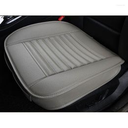 Car Seat Covers Leather Cushion Cover Bamboo Charcoal Single Driver Set Mat Auto Protector