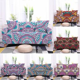 Chair Covers Bohemian Flower Sofa Cover Cushion L Living Room 1/2/3Seat Furniture Protector Mandala Elastic Slipcovers Stretch Set