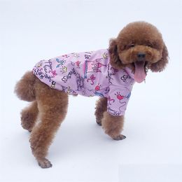 Dog Apparel Crown Pattern Purple Pets Clothes Dogs Autumn Winter Plush Warm Princess Sweater Small Dog Clothing Drop Delivery 2022 H Dhomc