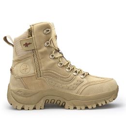 Ботинки GAI, зимние и зимние ботинки высокого качества, мужские тактические армейские кроссовки из флока для пустыни, рабочая защитная обувь, большие размеры 39-48 221022