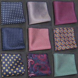 Men's Tie Luxury Jacquard Tie Gifts for Men Embroidery Paisley Handkerchief Pocket Square Chest Towel Handkerchiefs Accessories J220816