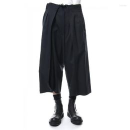 Men's Pants 27-44 2022 Men's Clothing Hair Stylist Designer Ultra-loose Wide Leg Culotte Plus Size Costumes