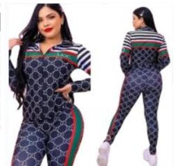 Women's Tracksuits Luxury long sleeve two piece set jacket pants outfits Designer Casual print sweatsuits sportswear G1