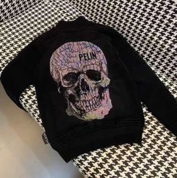 PLEIN BEAR Men's Sweaters Cardigan LS INTARSIA SKULL PP Mens Sweaters Knits Letters Budge Rhinestone Unisex Sweatshirt Men Tops Knit Clothing PP168