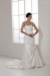 Wedding Dress 2014 Design Bridal Gown Good Quality Custom Size/color Handmade Flower Small Train Sheath