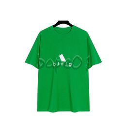 Luxury Fashion Brand Mens T Shirt Designer Letter Print Short Sleeve Round Neck Summer Loose T-Shirt Top White Green Asian Size S-2XL