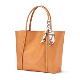 Evening Bags MS Luxury Vegetable Tanned Leather Tote Bag Real Thick Cowhide Large Capacity Women Shopper Roomy Handbag Purses 2022