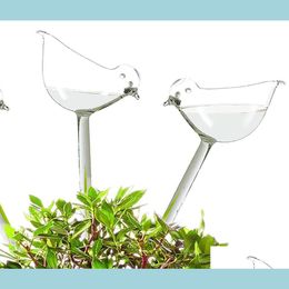 Watering Equipments Glass Watering Globe 2Pack Plant Waterer Bbs Bird Shape Self For Indoor And Outdoor Plants Drop Delivery 2022 Ho Dhjm3